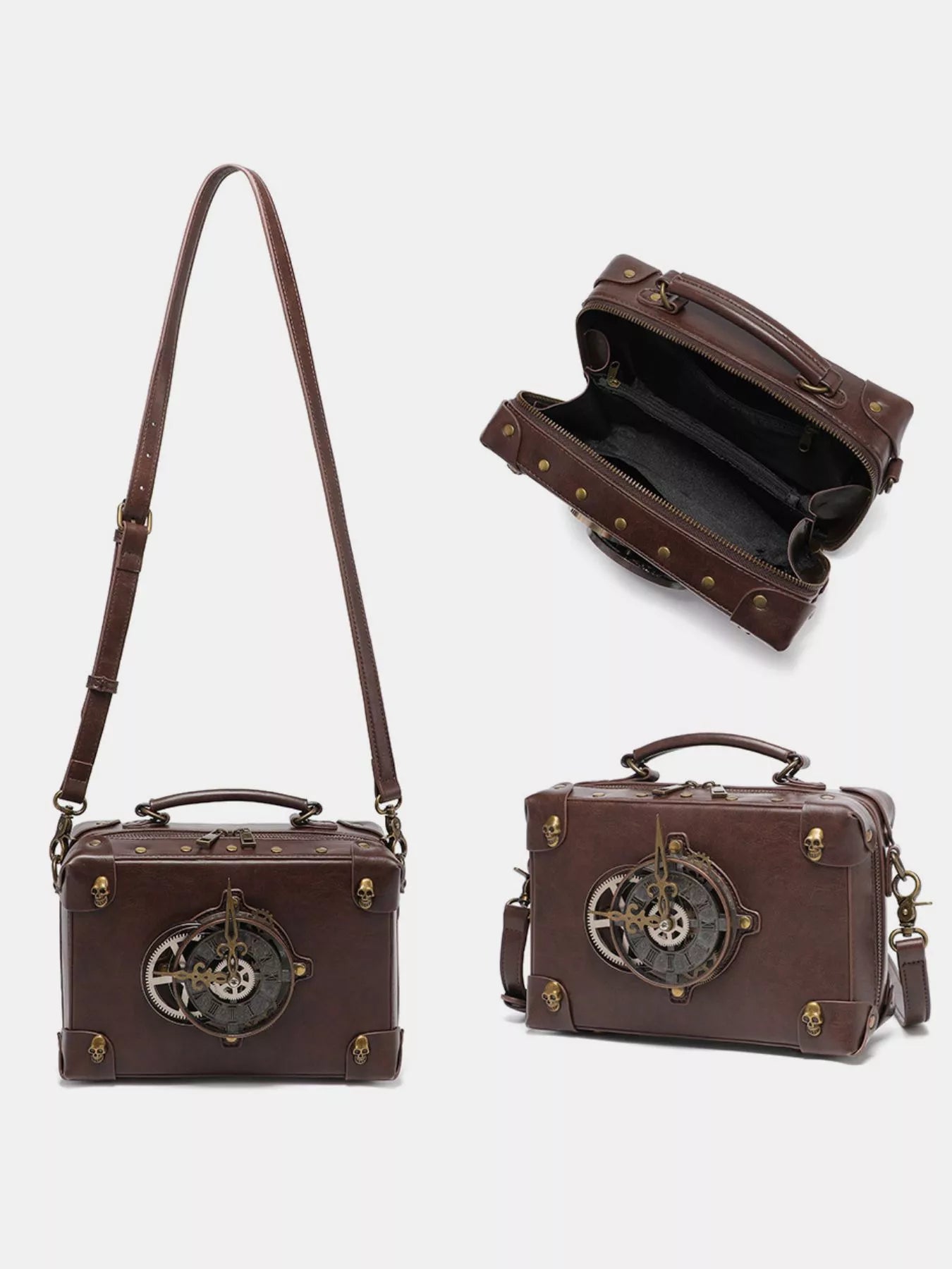 Steampunk Clockwork Design Crossbody Bag