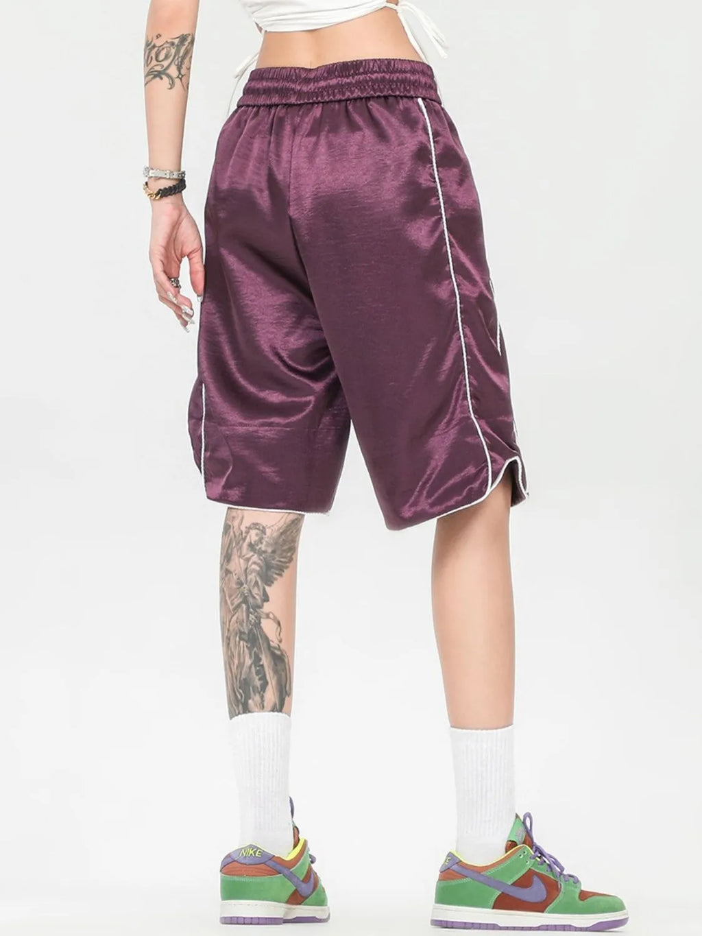 Men's Drawstring Letter Graphic Basketball Shorts