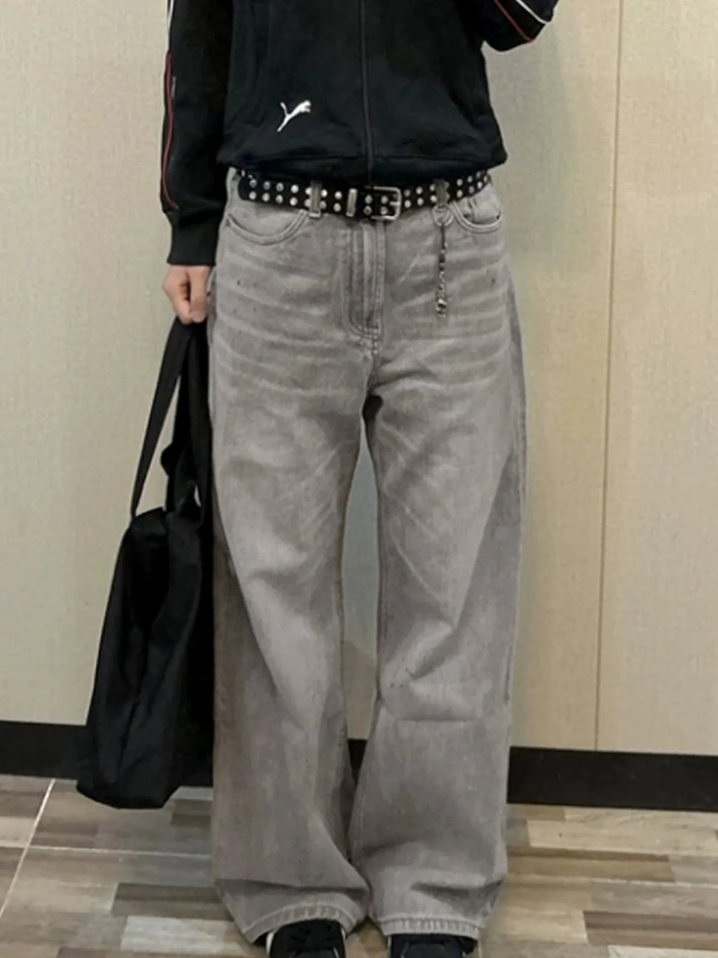 Men's Vintage Washed Wide Leg Jeans
