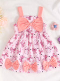 Children's Bow Front Printed Dress
