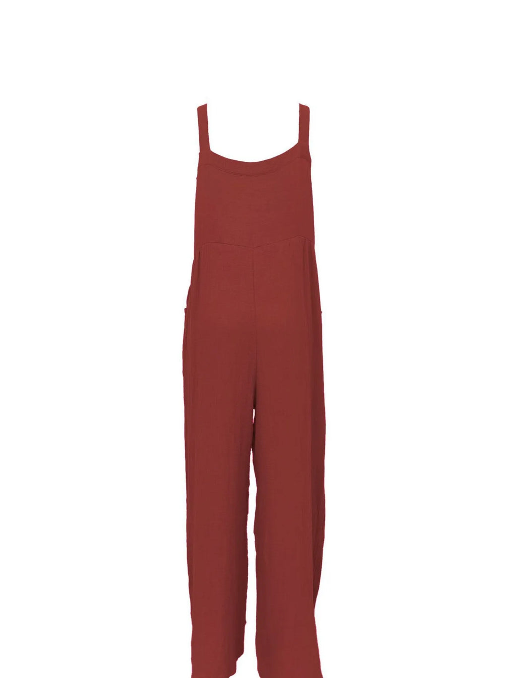 Full Size Casual Wide Leg Textured Overalls Plus Size