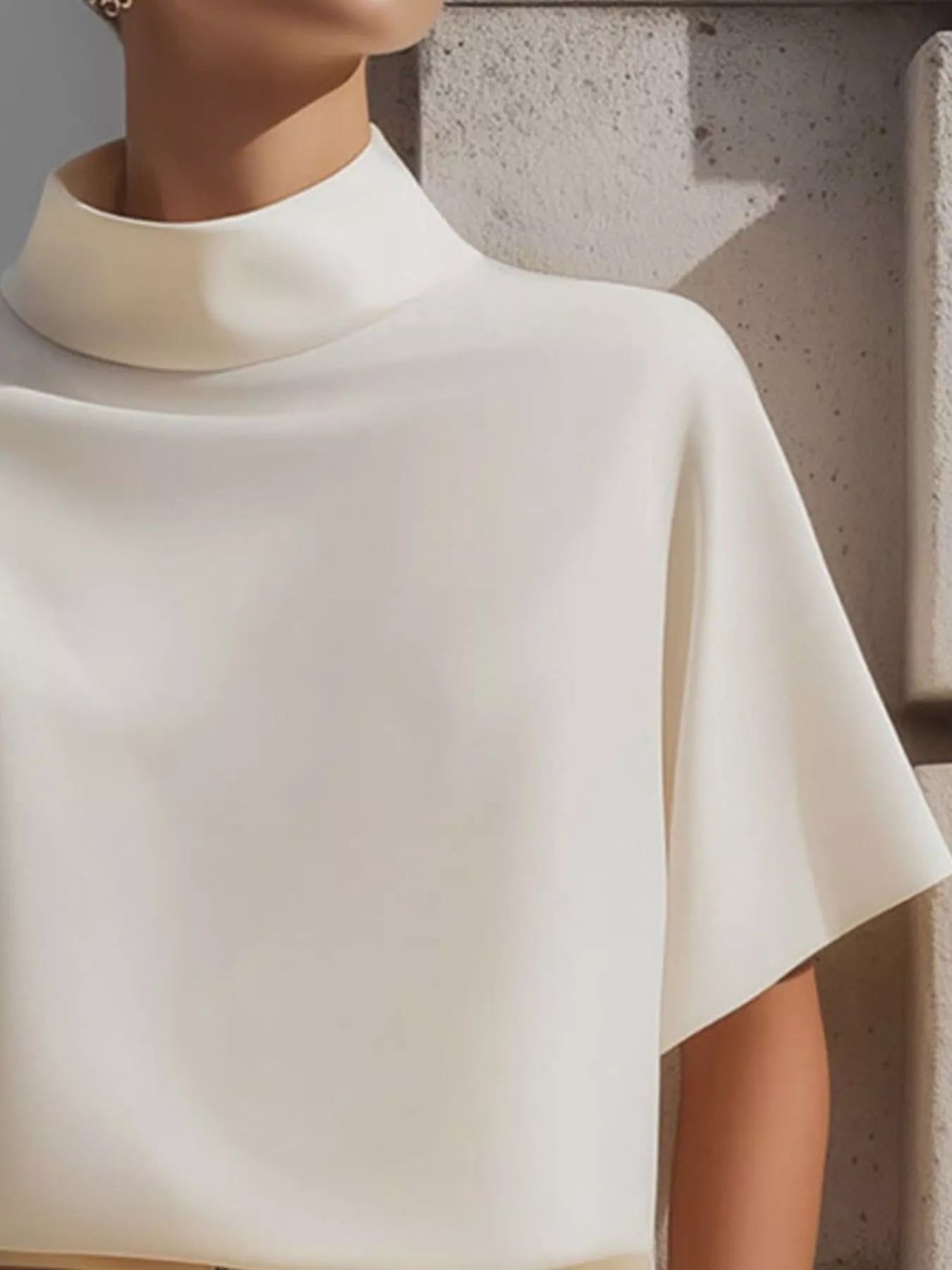 Mock Neck Short Sleeve T-Shirt