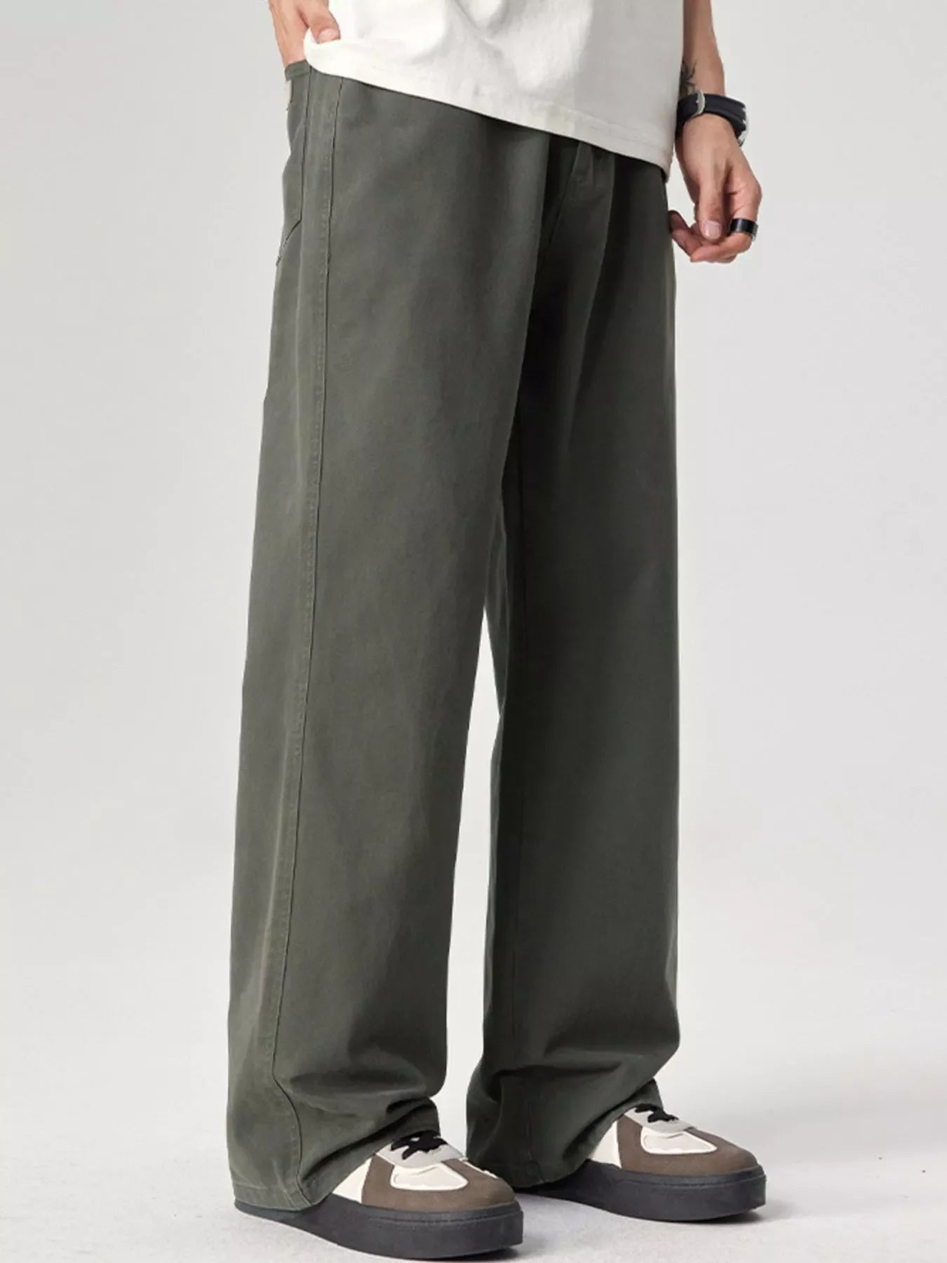 Men's Plus Size Wide Leg Pants