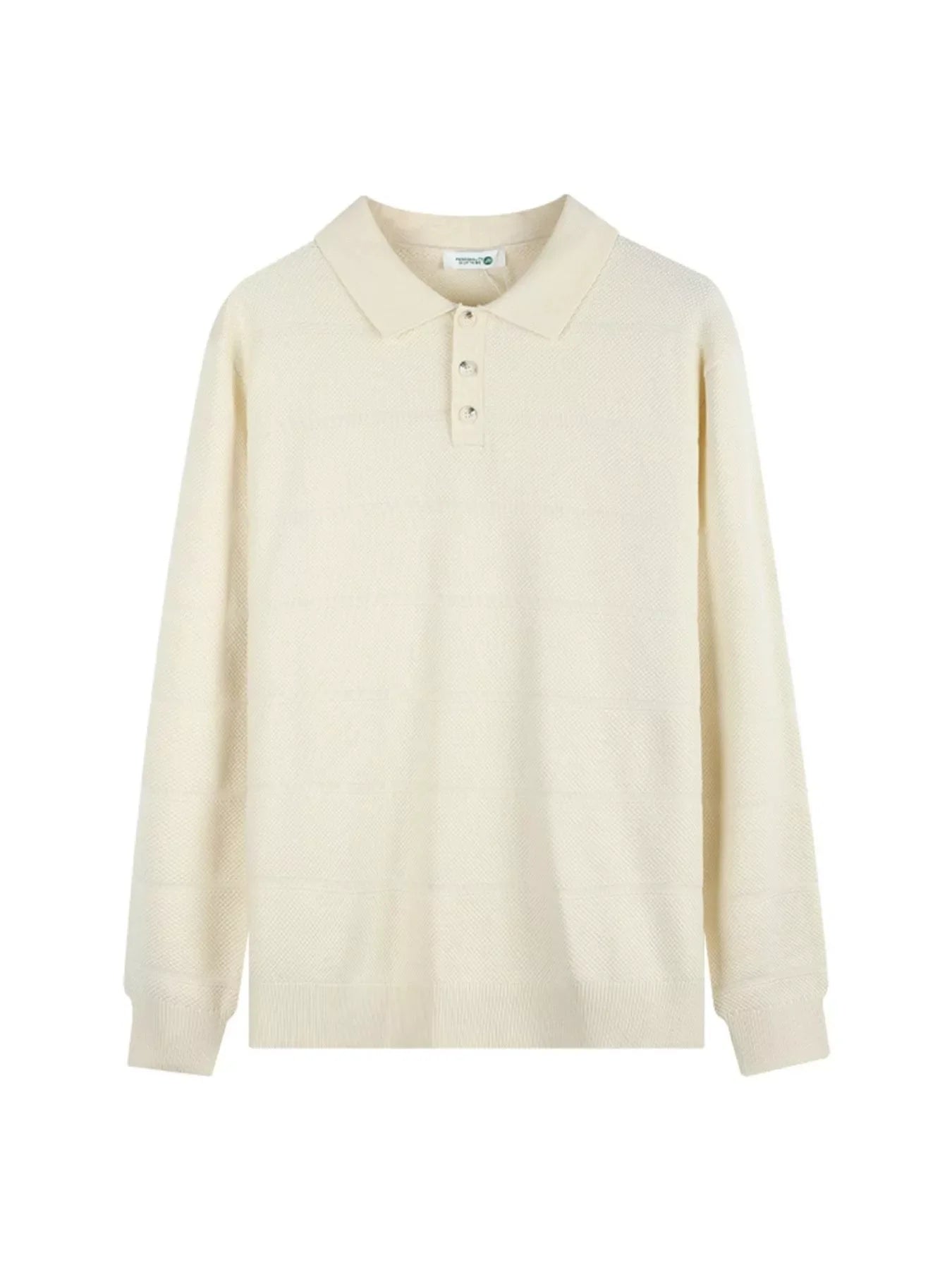 Men's Plus Size Button Detail Long Sleeve Knit Top