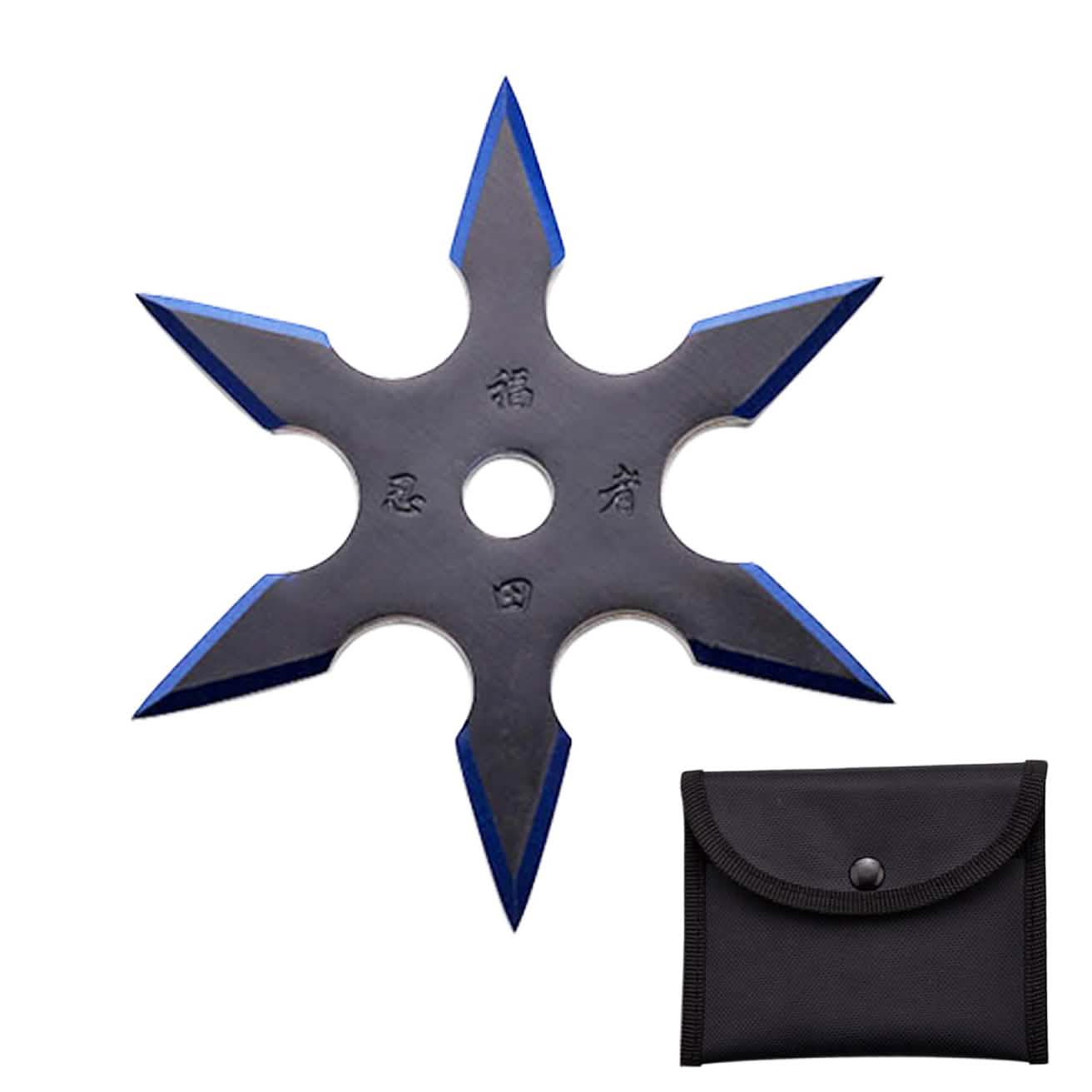 4" 6 Points Throwing Star with Pouch