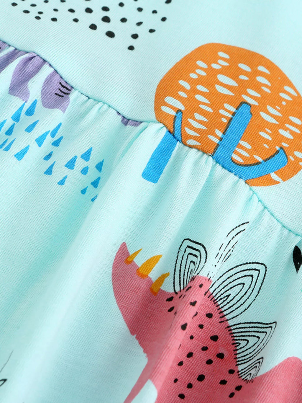 Children's Dinosaur Print A-Line Dress