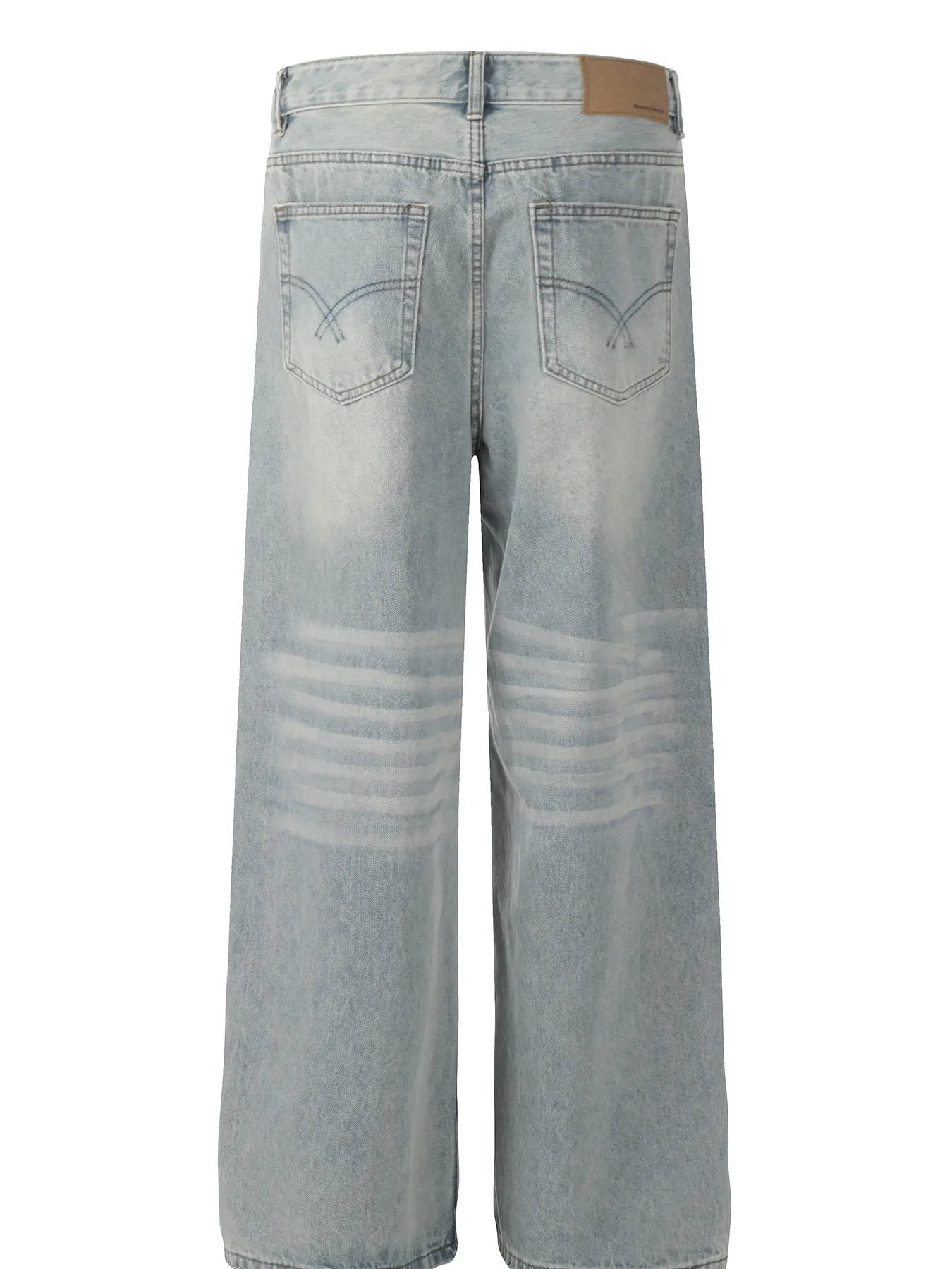 Men's Wash Wide Leg Relaxed Fit Jeans