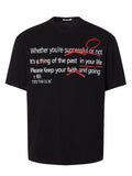 Men's Letter Graphic Round Neck Short Sleeve T-Shirt