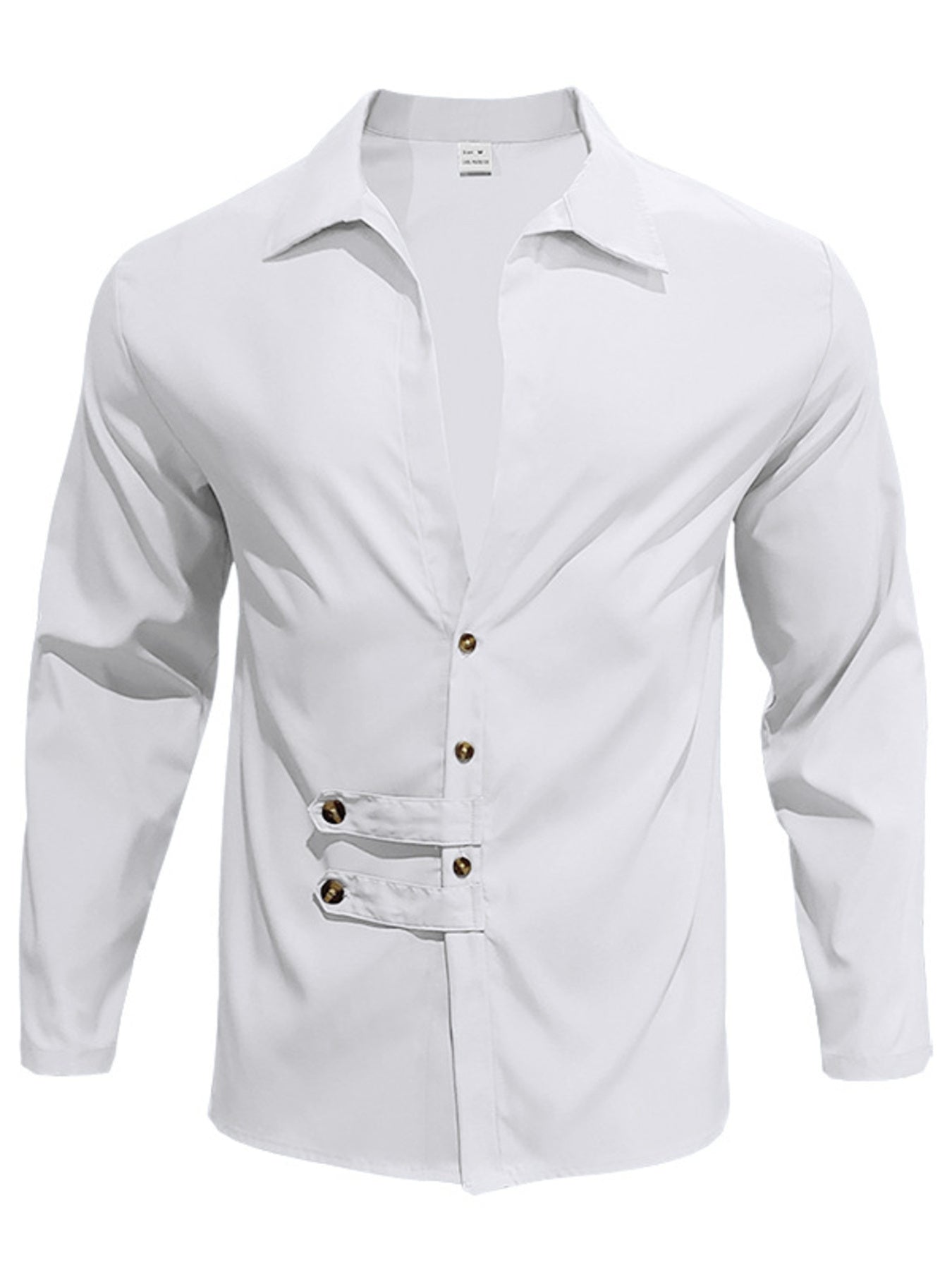 Men's Full Size Casual Button-Up Shirt Plus Size