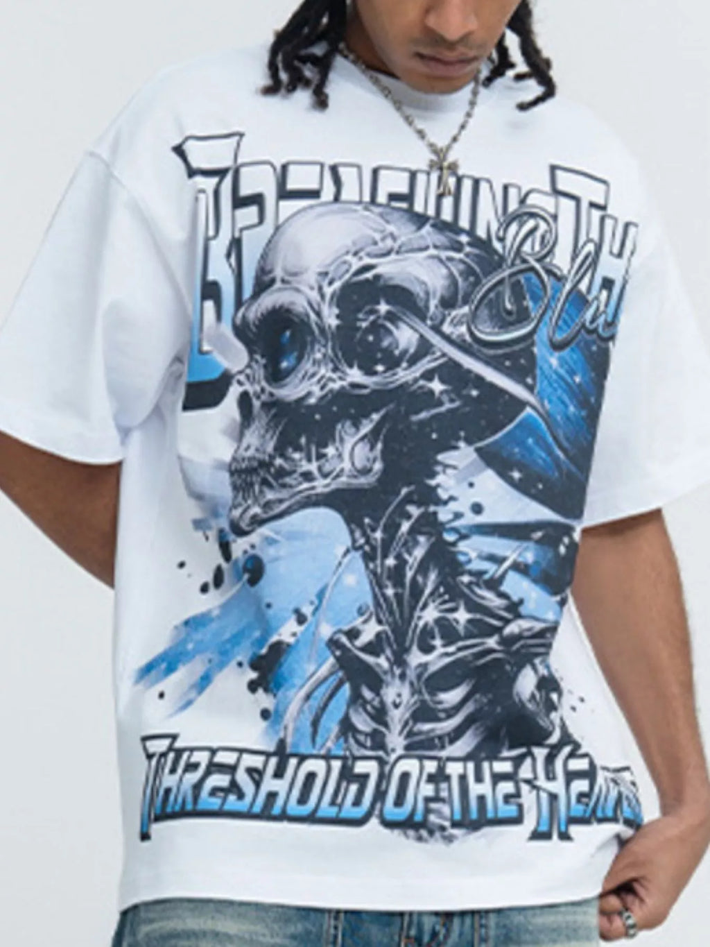 Men's Skull Graphic Round Neck T-Shirt