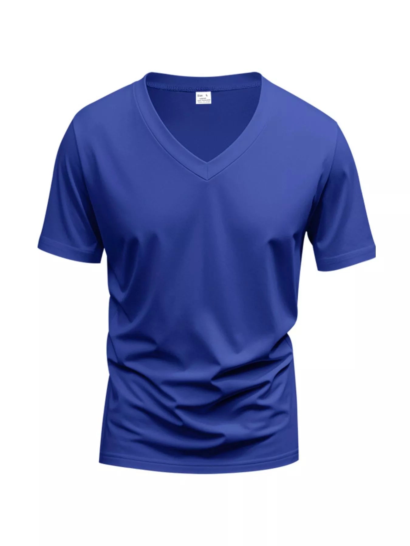 Men's Full Size Slim Fit V-Neck Basic T-Shirt Plus Size