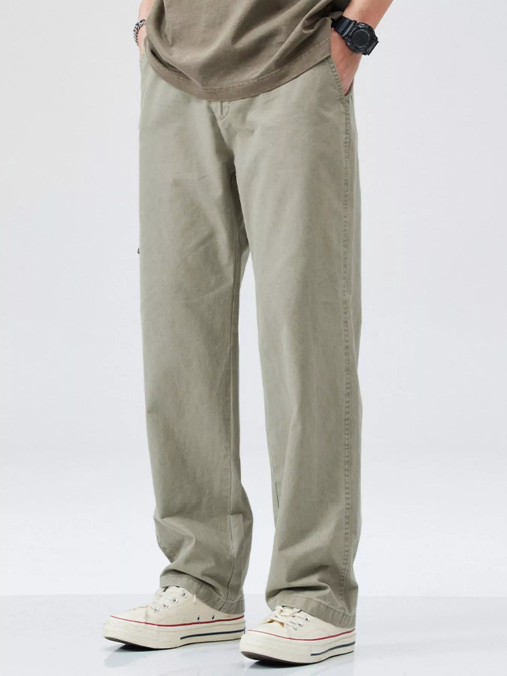 Men's Full Size Casual Loose Fit Straight Leg Pants Plus Size