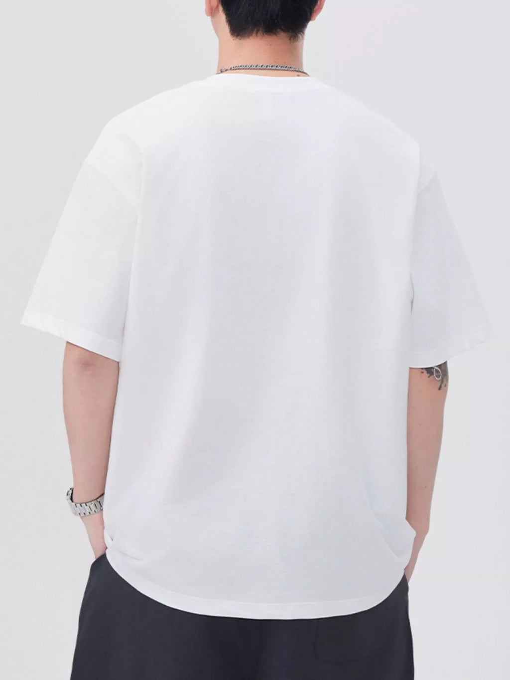Men's Plus Size Round Neck Relaxed Fit T-Shirt