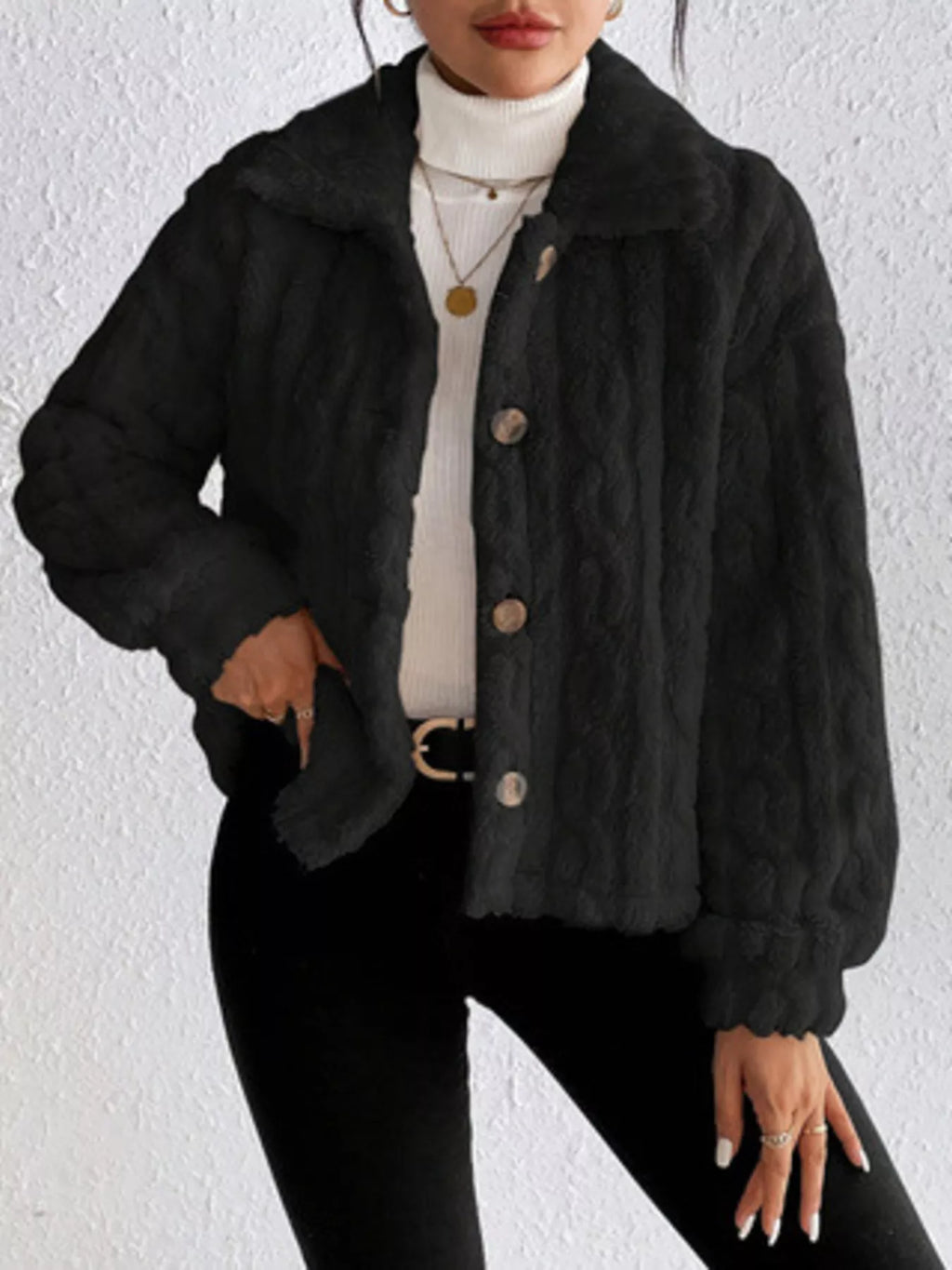 Cozy Fleece Button-Up Outerwear