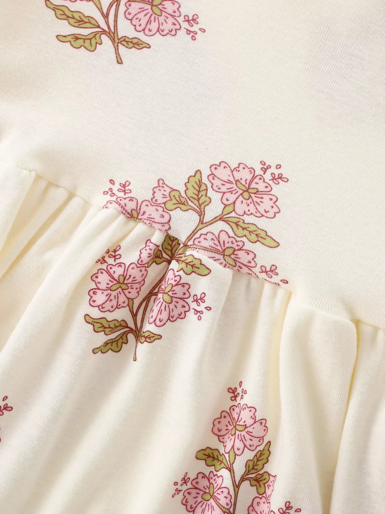 Children's Floral Print Cotton Dress