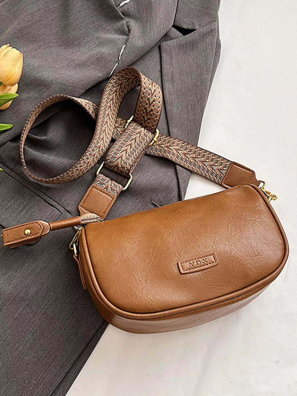 Wide Strap Crossbody Bag