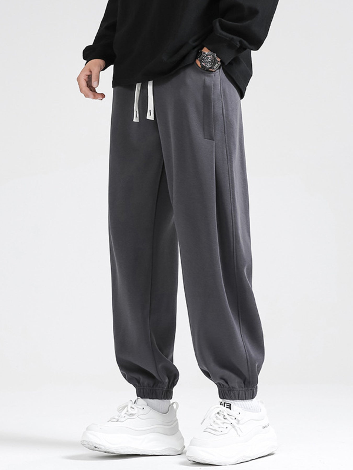 Men's Plus Size Drawstring Loose Fit Joggers