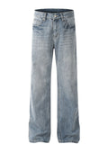 Men's Washed Wide Leg Relaxed Fit Jeans