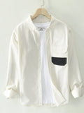 Men's Plus Size Button Up Long Sleeve Shirt