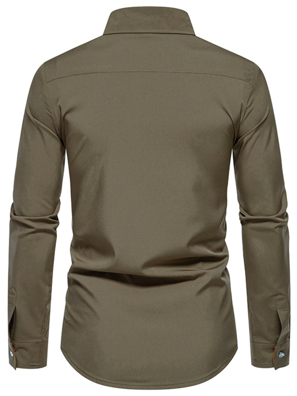 Men's Contrast Trim Button-Down Shirt