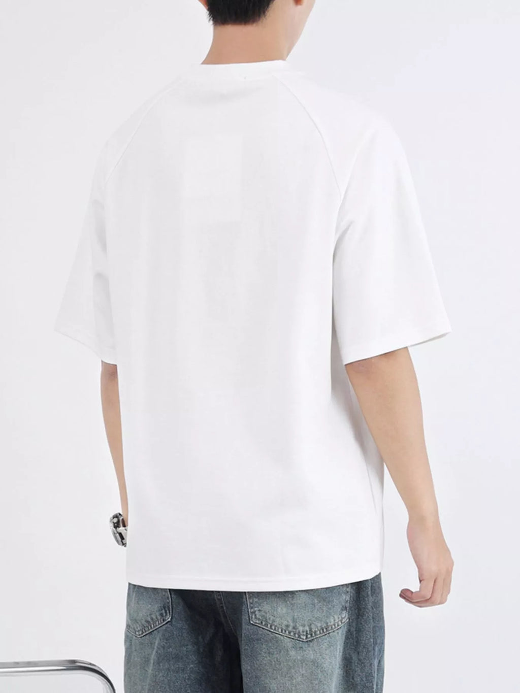 Men's Plus Size Round Neck Relaxed-Fit T-Shirt