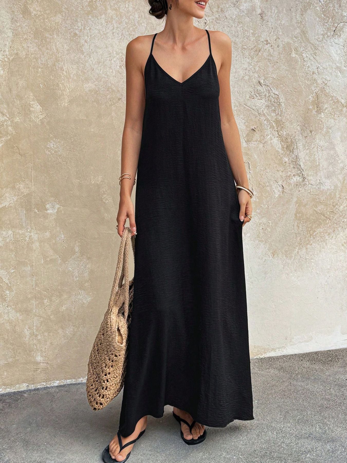 V-Neck Maxi Cami Dress