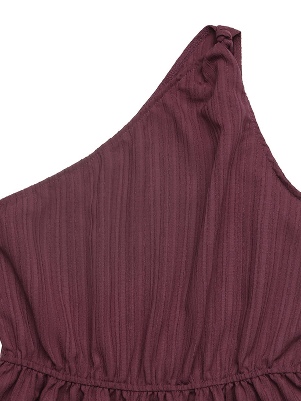 One-Shoulder Tie Waist Romper
