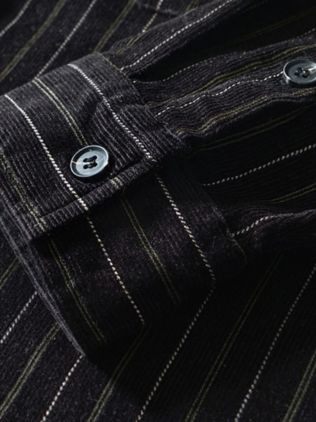 Men's Plus Size Striped Button Up Long Sleeve Shirt