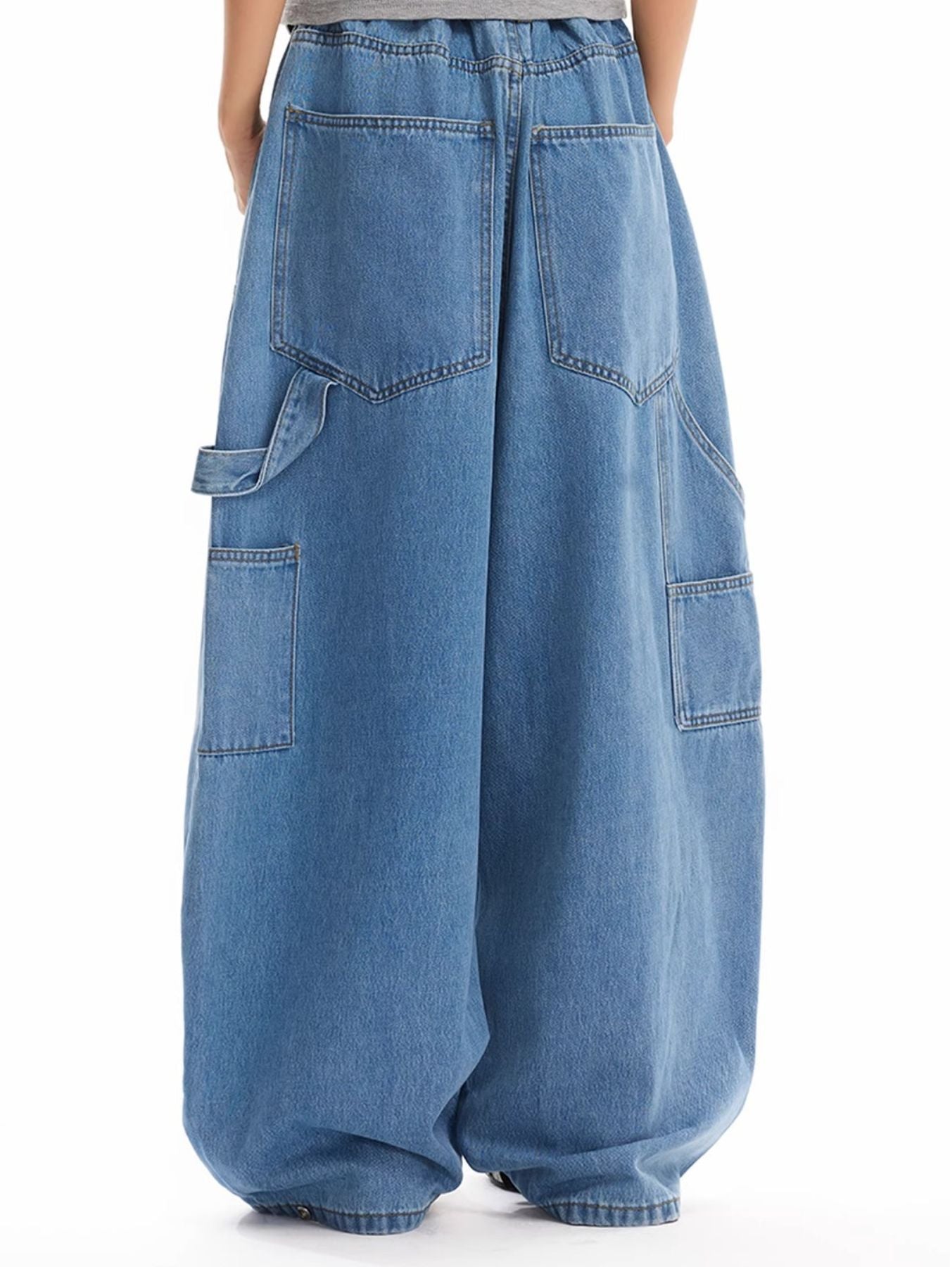 Men's Full Size Wide Leg Jeans with Pockets Plus Size