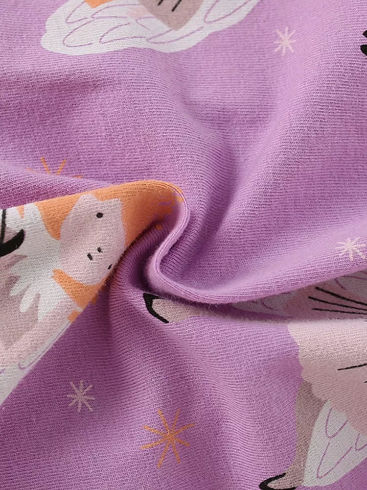 Children's Long Sleeve Cartoon Print Casual Dress
