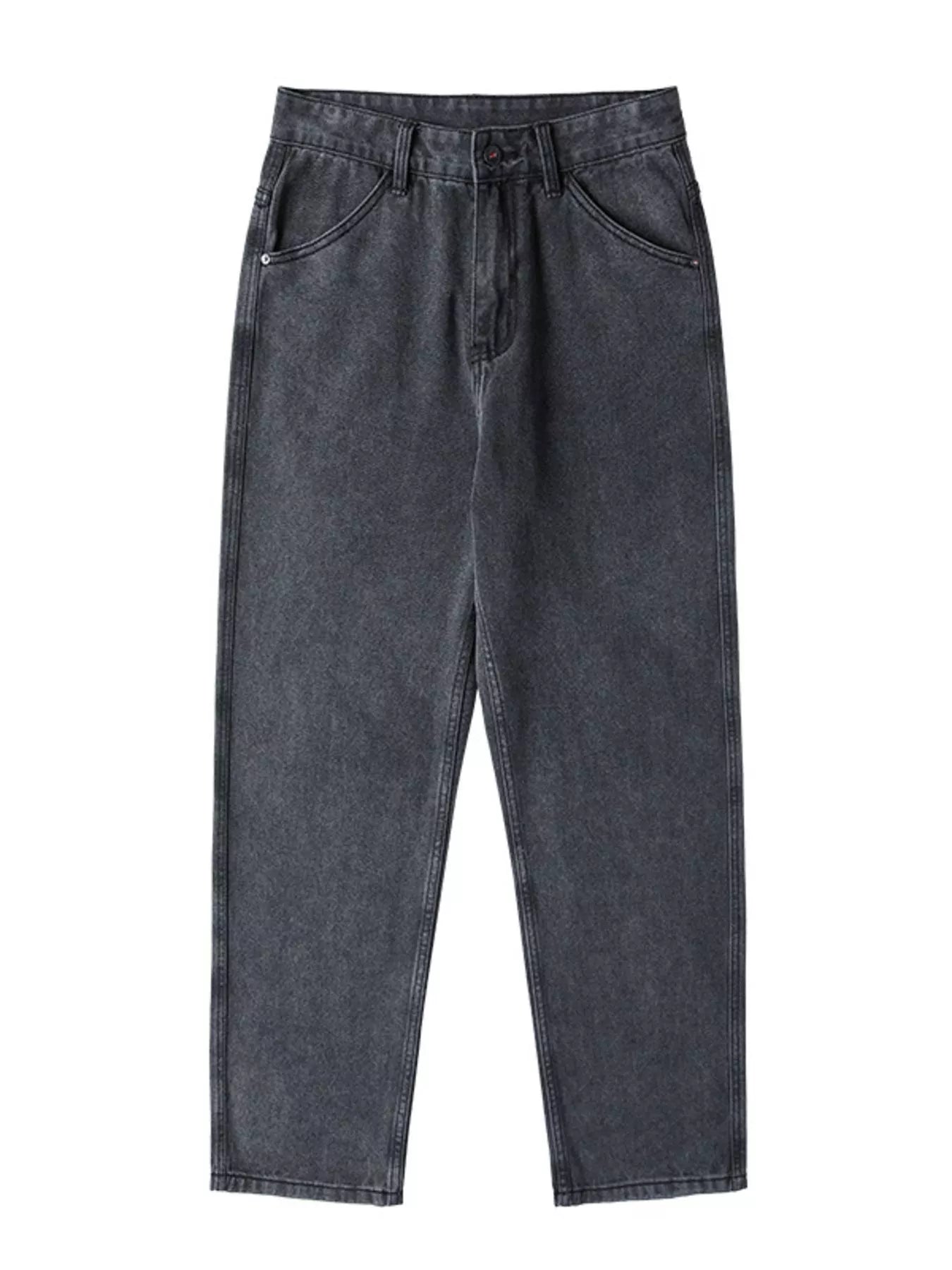 Men's Wash Relaxed Fit Wide Leg Jeans