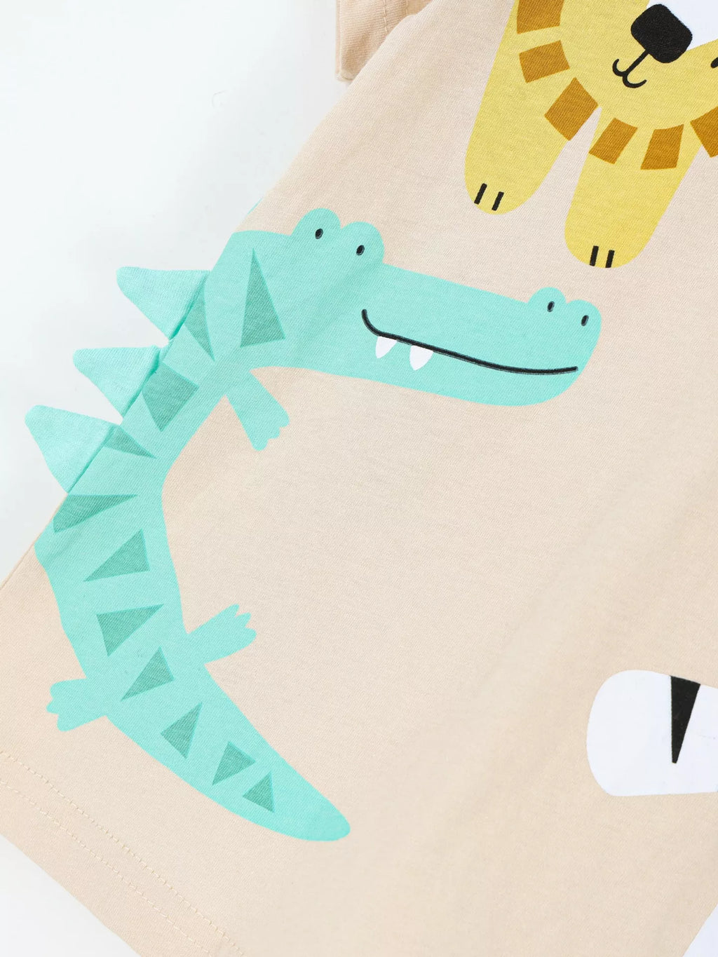 Children's Animal Print Round Neck Tee