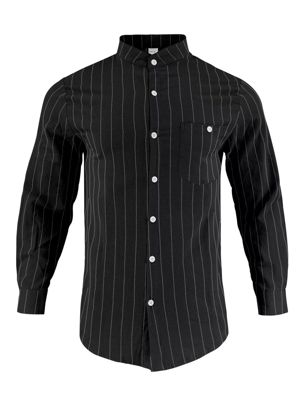 Men's Full Size Striped Button Up Shirt Plus Size