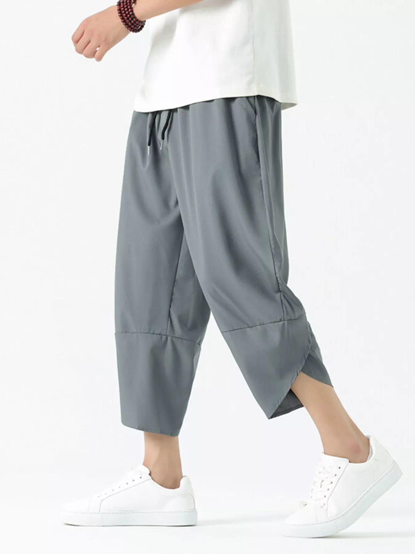 Men's Plus Size Casual Loose Cropped Pants