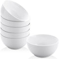 Yedio Small Bowls Set, White Ceramic Bowls of 6, 10 oz Porcelain Bowl for Kitchen Dessert Rice Side Dish Snack Soup Fruits Cereal Ice Cream, Microwave Dishwasher Freezer Oven Safe Easy Clean Stackable
