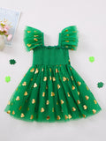 Children's Smocked Clover Tulle Dress