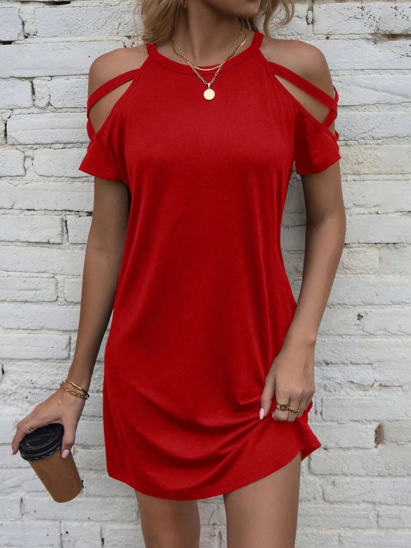 Cold Shoulder Mini Dress