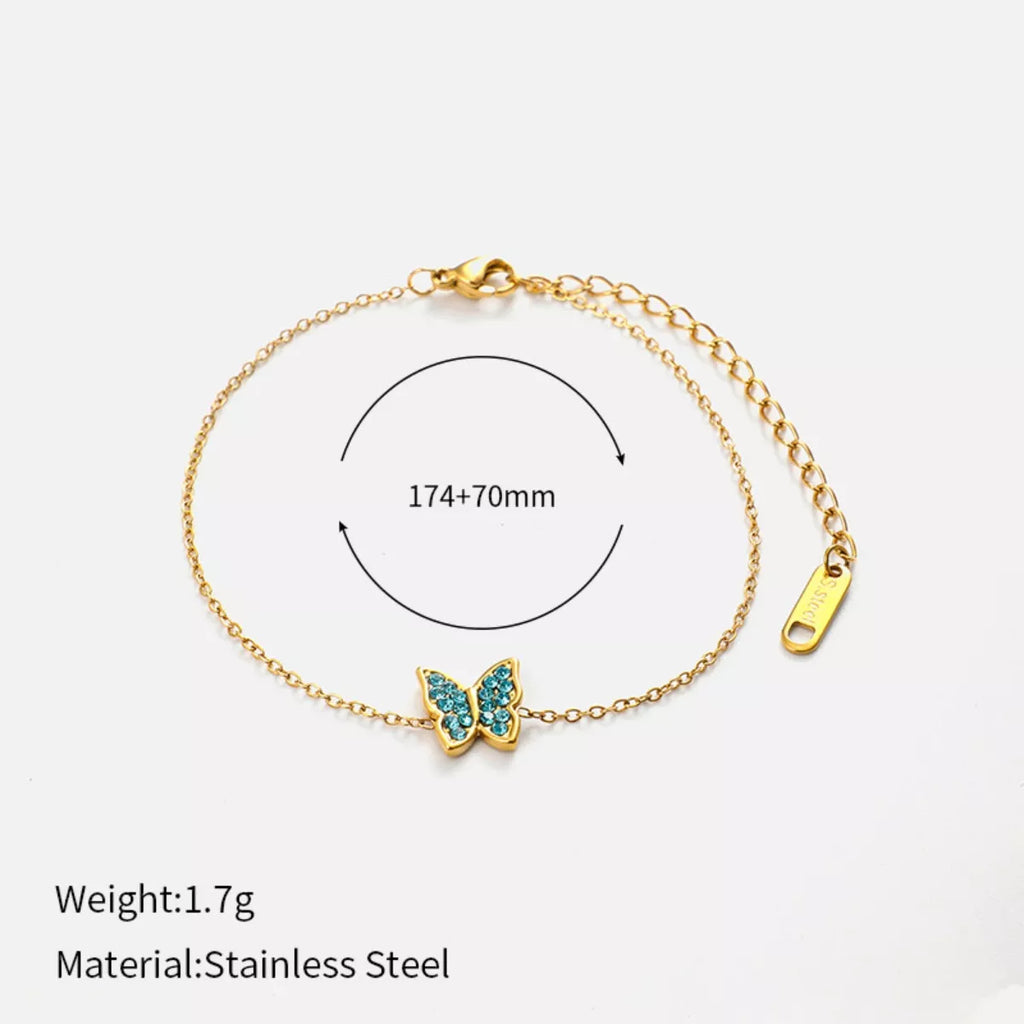 18K Gold-Plated Butterfly Adjustable Bracelet