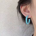 Sparkling C-Hoop Earrings