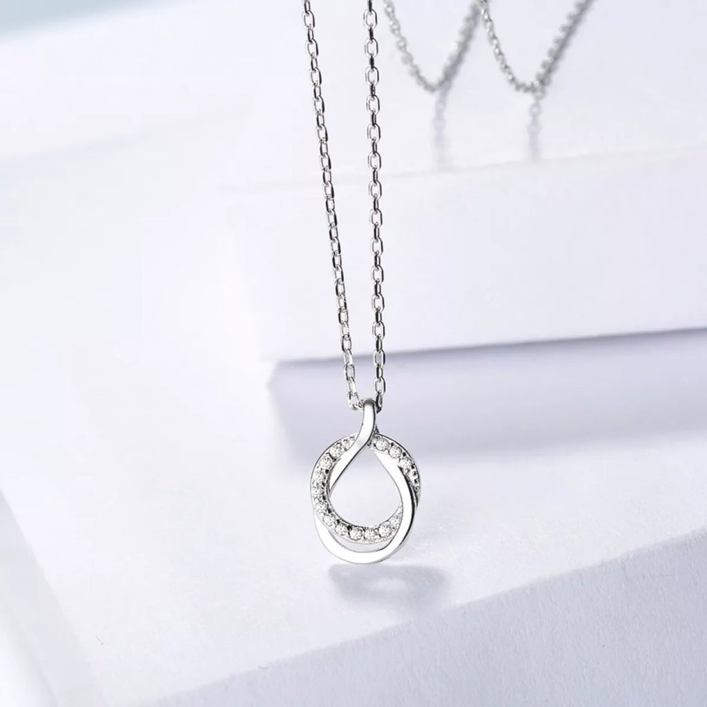 925 Sterling Silver Zircon Pendant Necklace