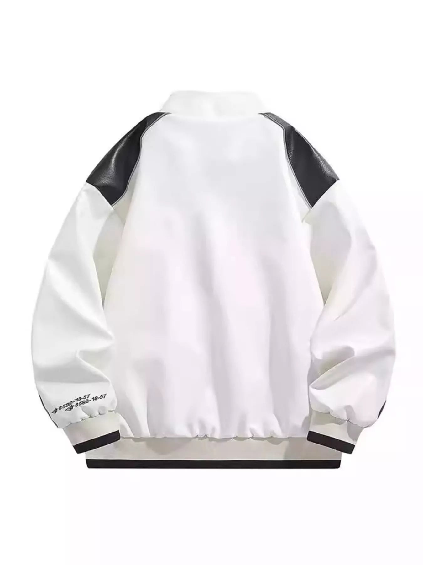 Men's Plus Size Zip Up Contrast Long Sleeve Jacket