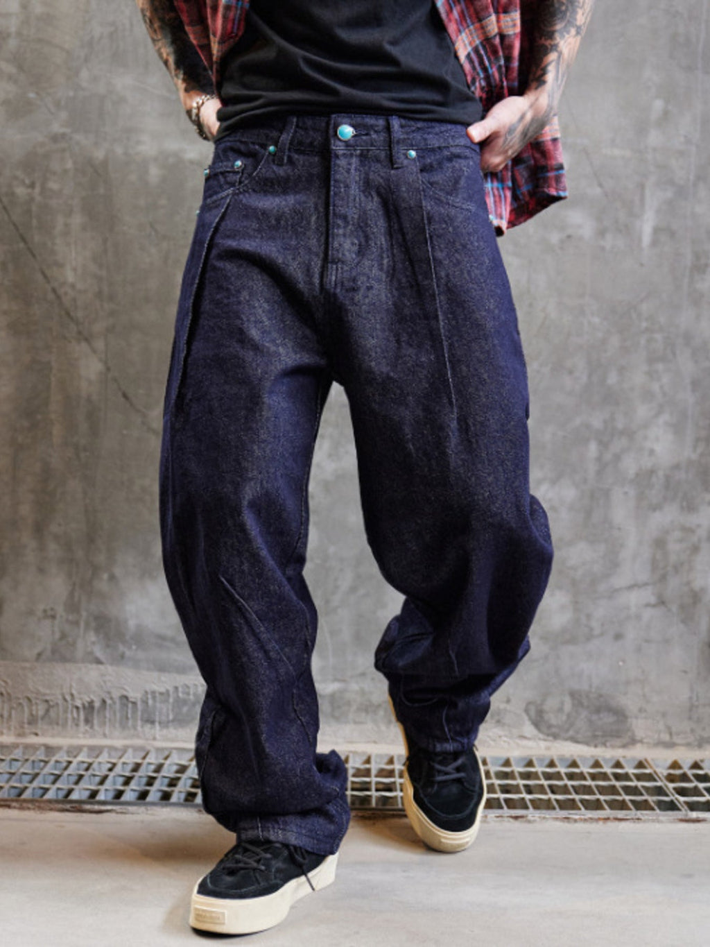 Men's Full Size Wide Leg Jeans Plus Size