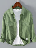 Men's Plus Size Button Up Long Sleeve Shirt