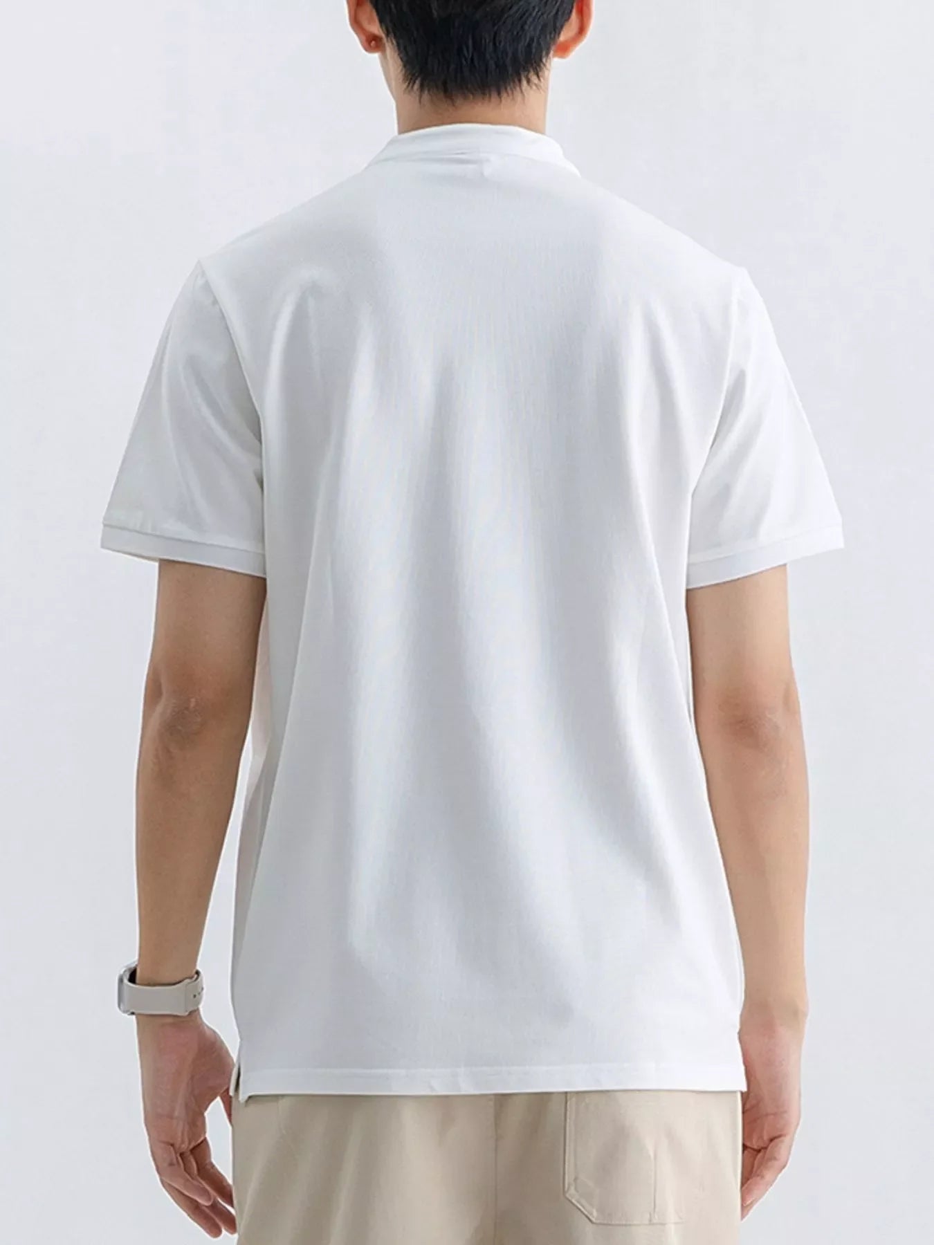 Men's Plus Size Button Detail Short Sleeve T-Shirt
