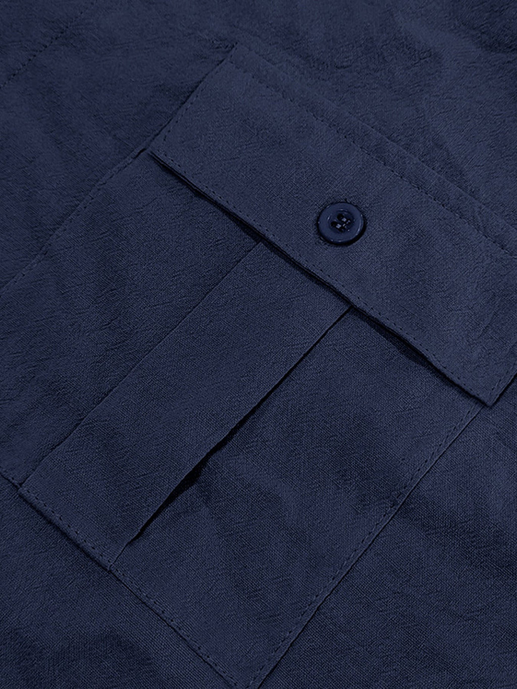 Men's Full Size Short Sleeve Shirt with Pockets Plus Size