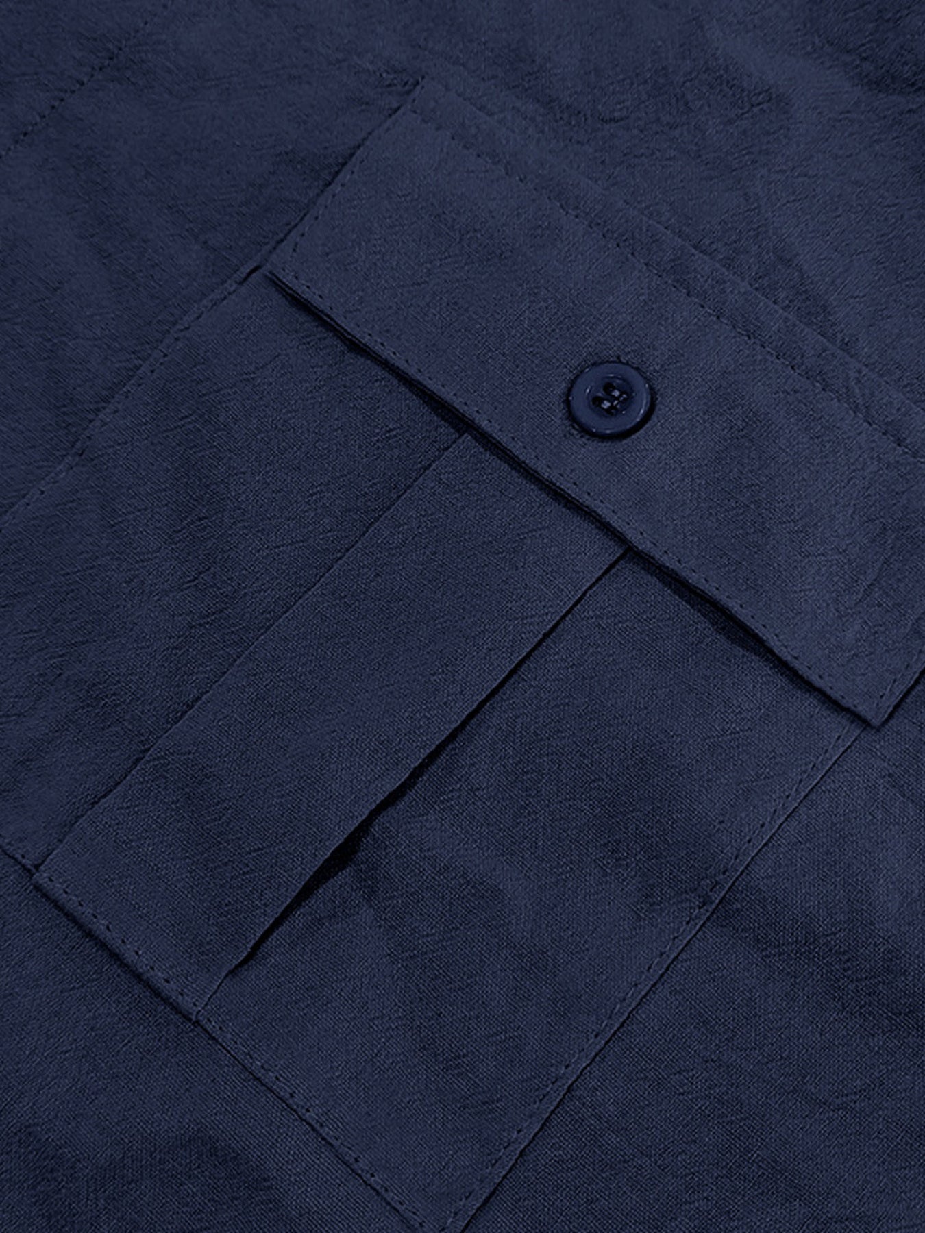 Men's Full Size Short Sleeve Shirt with Pockets Plus Size