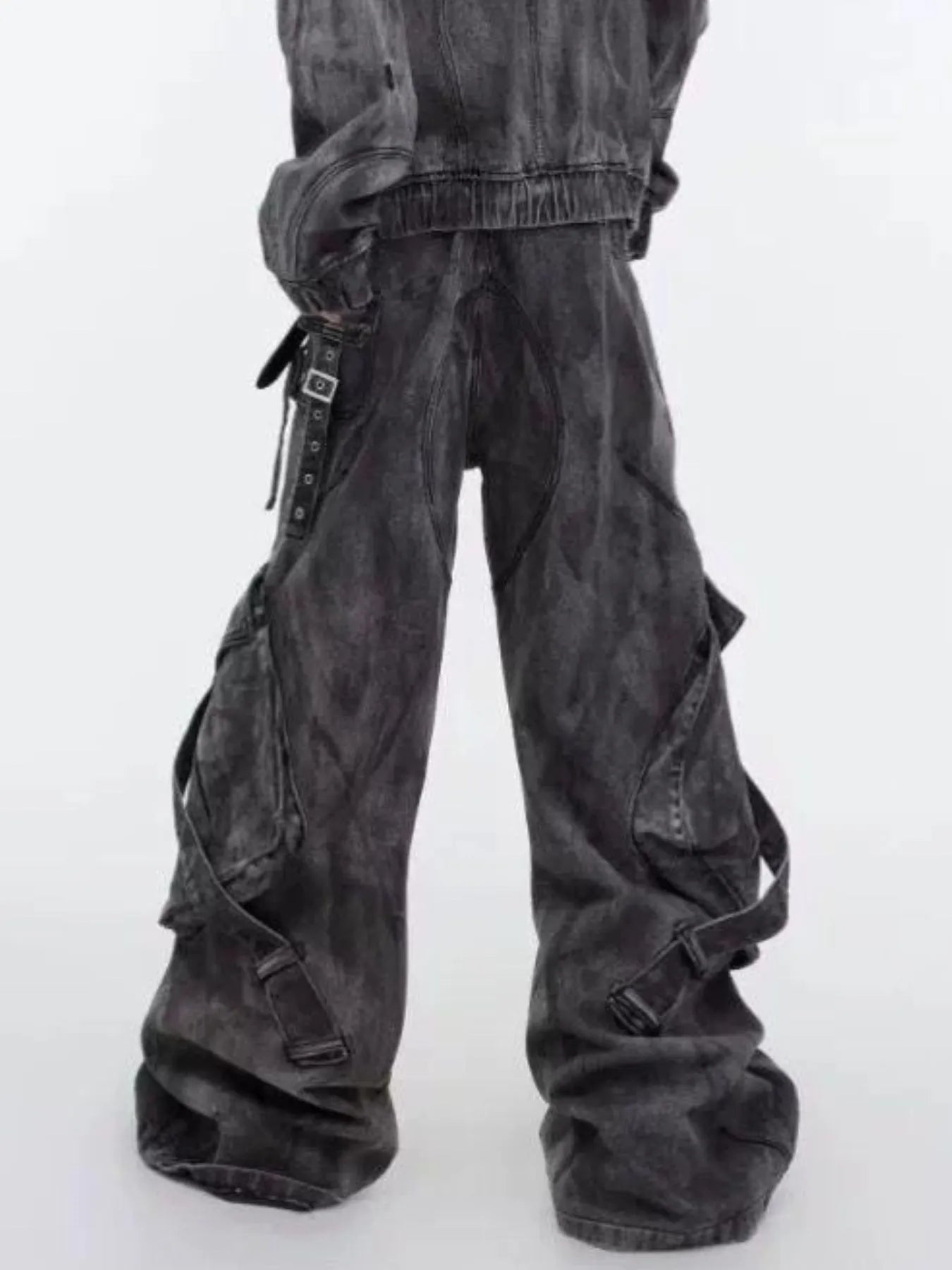 Men's Plus Size Wide Leg Cargo Jeans