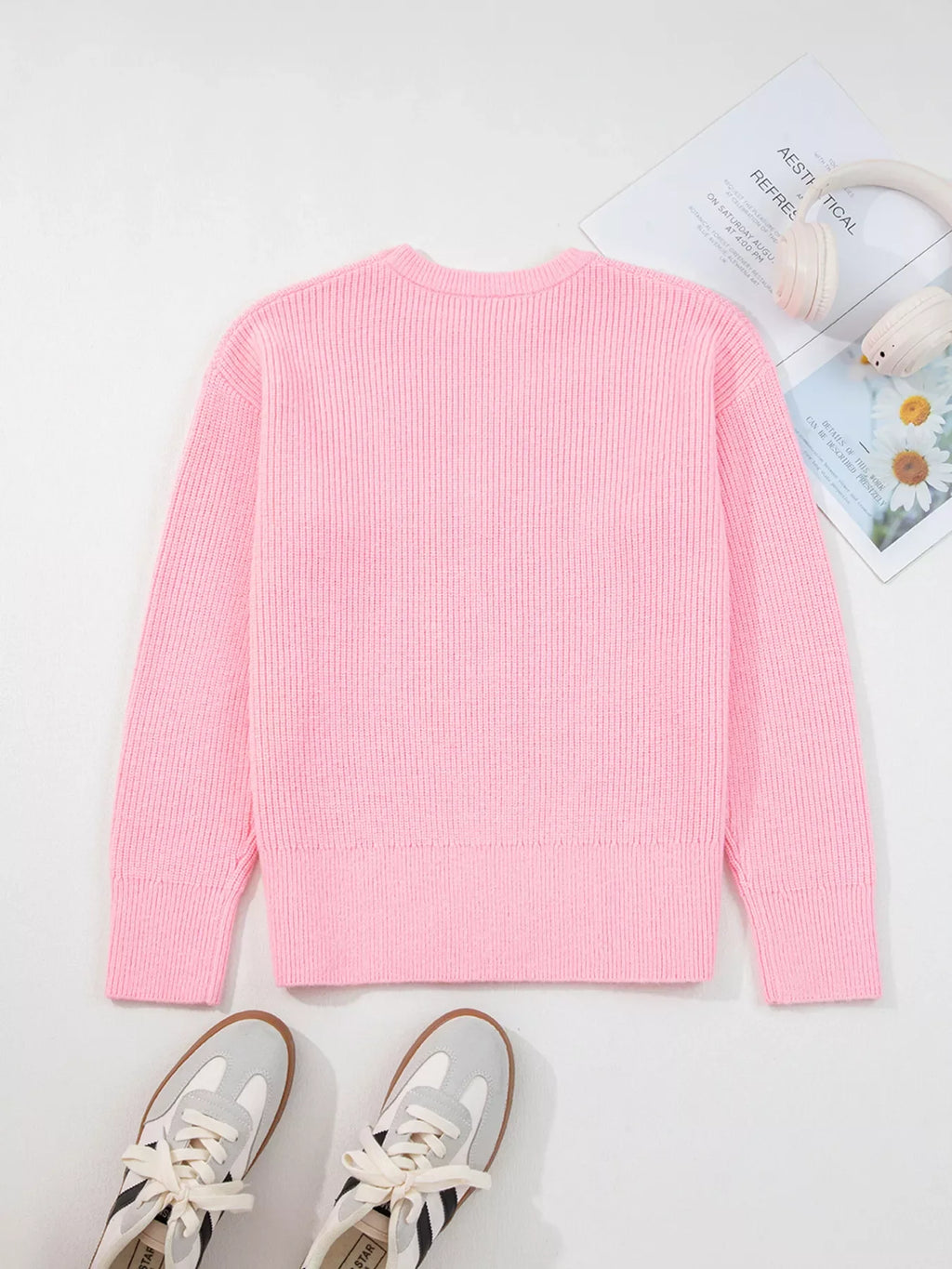 Merry Candy Cane Christmas Crew Neck Sweater