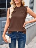 Braided Trim Fringe Sweater Top