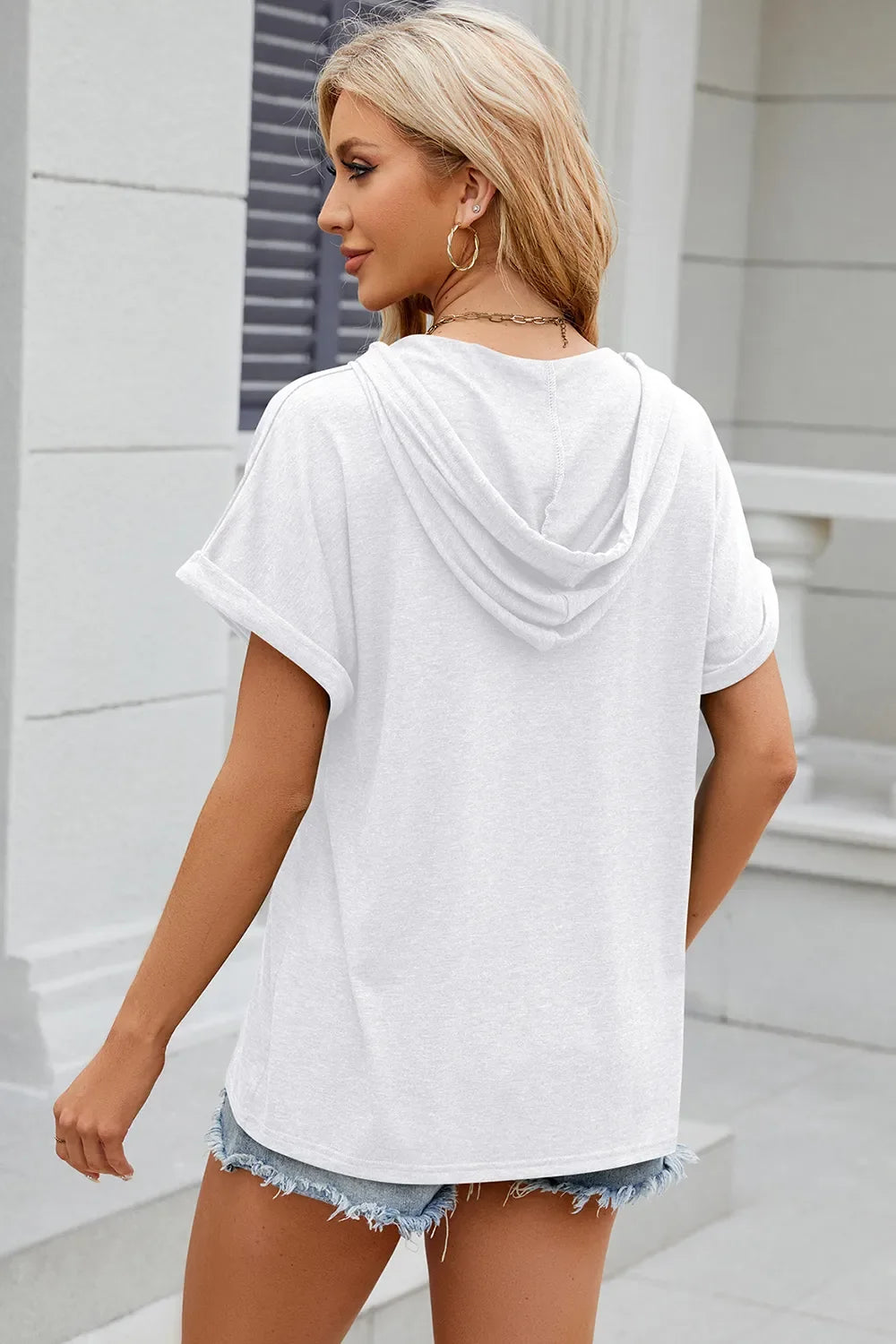 Florira Hooded Short Sleeve T-Shirt